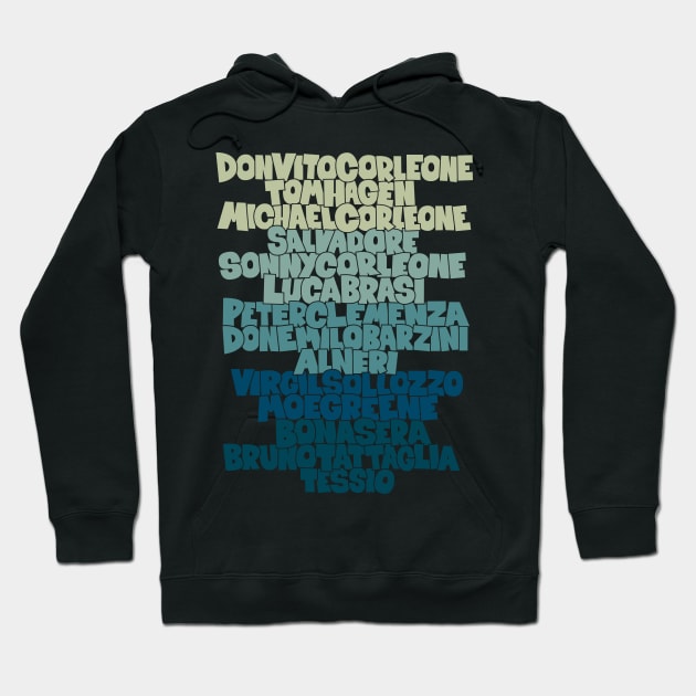 The Godfather: Tribute to the Main Actors of the Classic Hoodie by Boogosh